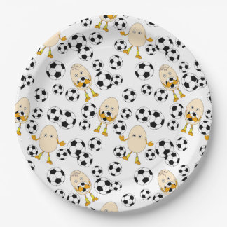 Soccer Egghead Pattern Paper Plate