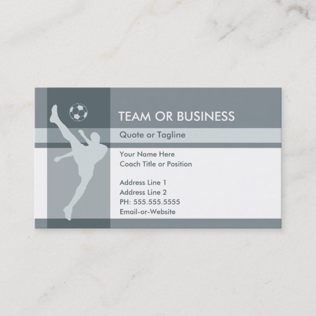 soccer elegance business card (Front)