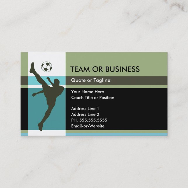 soccer elegance business card (Front)