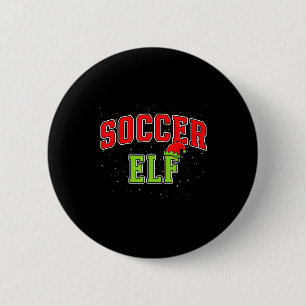 Soccer Elf Christmas Family Matching Group Xmas  2 Inch Round Button