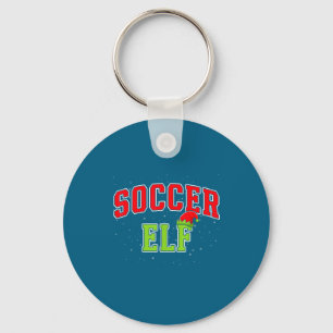 Soccer Elf Christmas Family Matching Group Xmas  Keychain