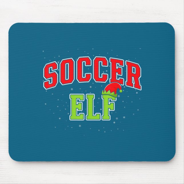 Soccer Elf Christmas Family Matching Group Xmas  Mouse Pad (Front)