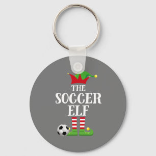 Soccer Elf Family Matching Christmas Group Elf Keychain