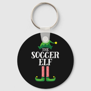 Soccer Elf Matching Family Group Christmas Party P Keychain