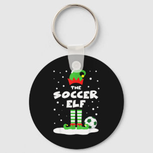 Soccer Elf Matching Group Family Holiday Christmas Keychain