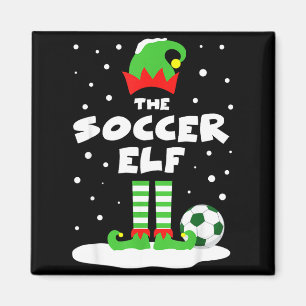 Soccer Elf Matching Group Family Holiday Christmas Magnet