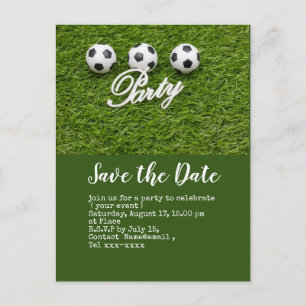 Soccer enregistrer la date avec balle sur carte po