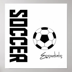 Soccer Essentials (black) Poster