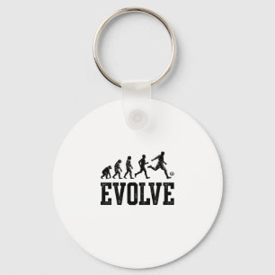 Soccer Evolution Vintage Vector Shirt Design_1 Keychain