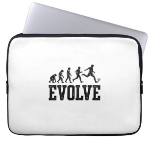 Soccer Evolution Vintage Vector Shirt Design_1 Laptop Sleeve