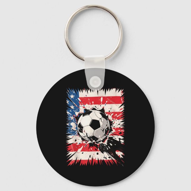 Soccer Explosion Cool Clash For Sport Fans And Pla Keychain (Front)