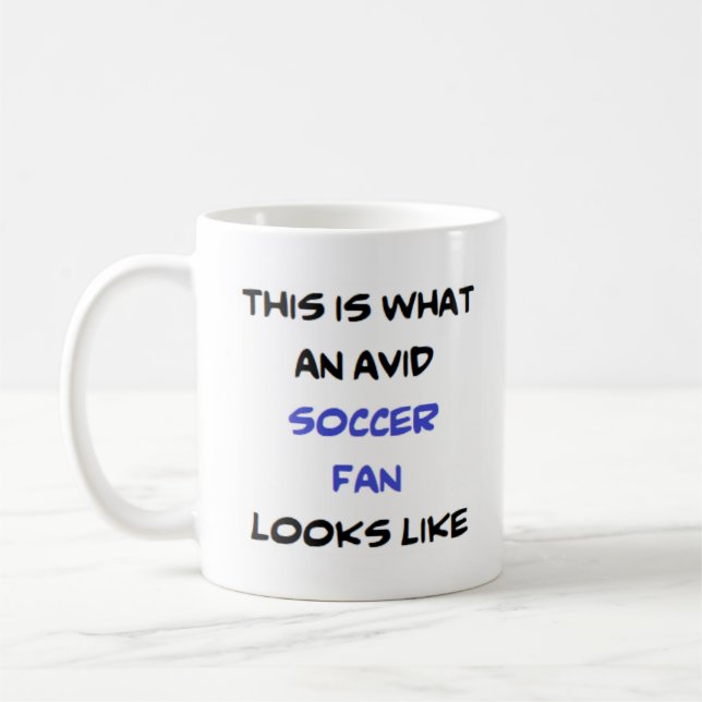 soccer fan, avid coffee mug (Left)