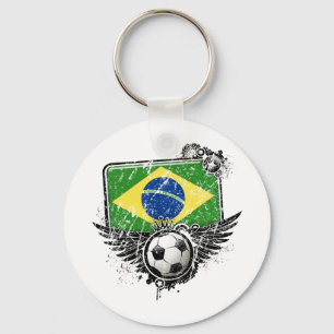 Soccer fan Brazil Keychain