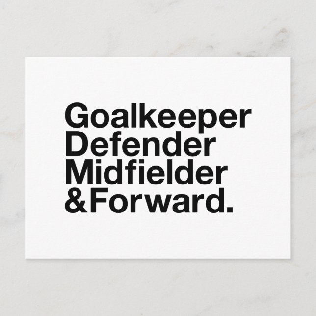 SOCCER Fan Postcard (Front)