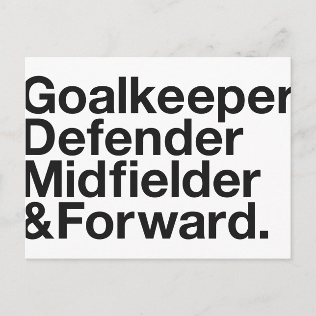 SOCCER Fan Postcard (Front)