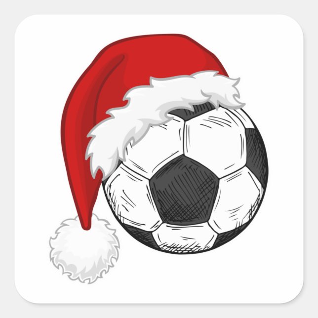 Soccer fans Christmas shirt design Soccer players Square Sticker (Front)