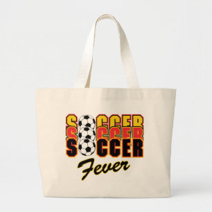 Soccer Fever Large Tote Bag