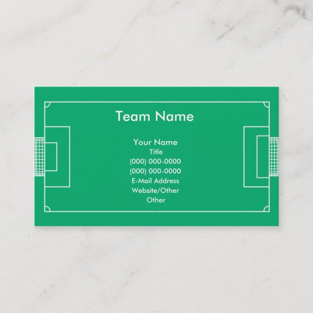 Soccer Field Business Card (Front)