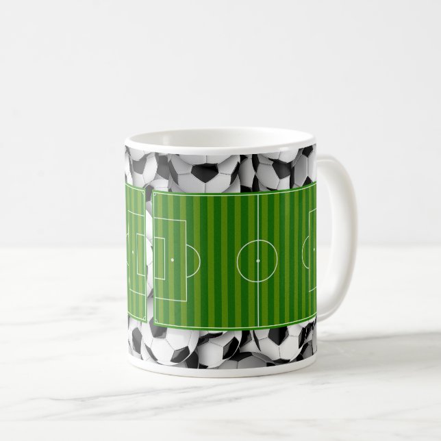 Soccer field coffee mug (Front Right)