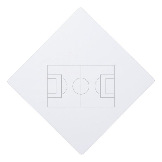 soccer field graduation cap topper (Front)