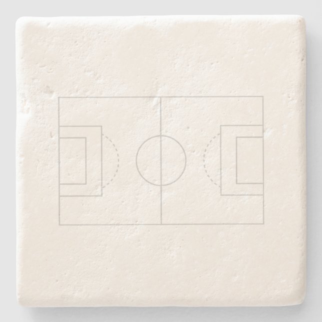 soccer field stone coaster (Front)