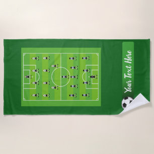 Soccer Field & Team Beach Towel