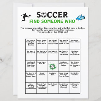 Soccer Find Someone Who Game