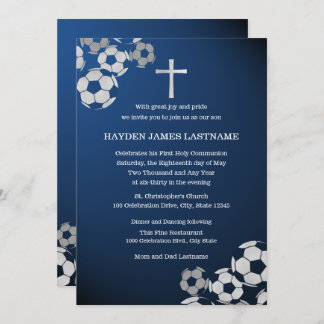 Soccer First Communion Invitation