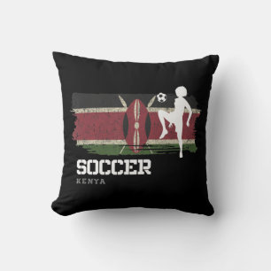 Soccer Flag Football Soccer Girls Throw Pillow
