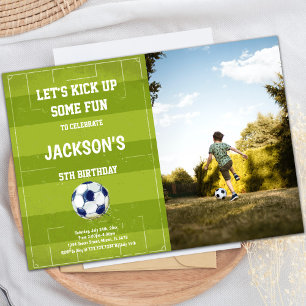 Soccer Floor Soccer Birthday Invitations