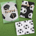 Soccer Football Ball Pattern Kids Name Birthday Wrapping Paper Sheet<br><div class="desc">Soccer Football Ball Pattern Kids Name Birthday Wrapping Paper Sheets. Personalize with your name or erase the text.</div>