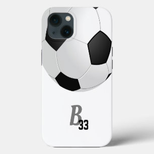 Soccer Football Ball Player Number Monogram Case-M iPhone 13 Case
