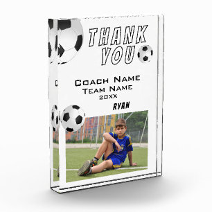 Soccer Football Ball Sports Coach Thank you Photo Block