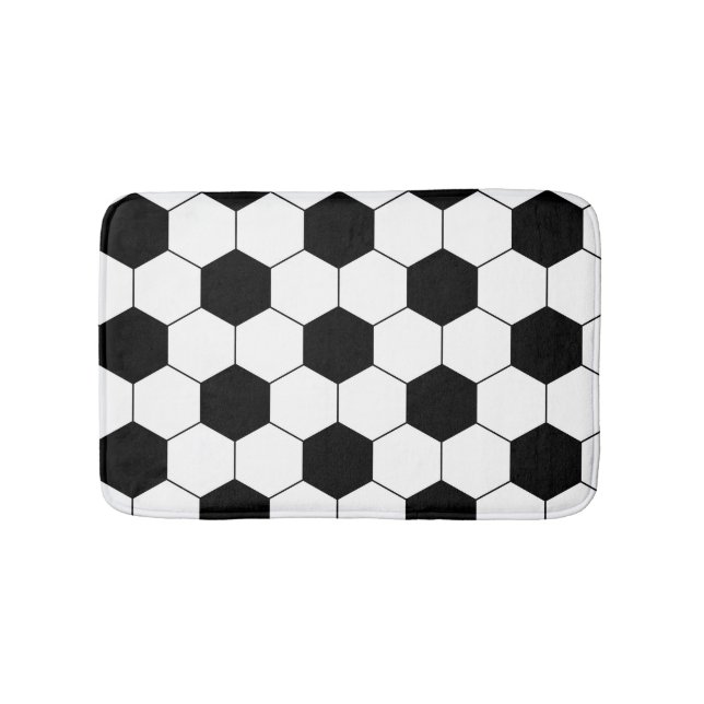 Soccer Football Ball Texture Bath Mat (Front)