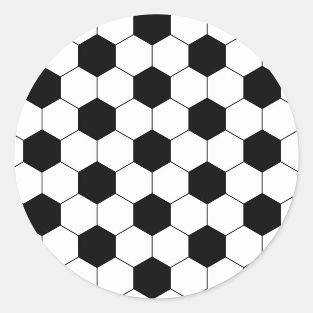 Soccer Football Ball Texture Classic Round Sticker (Front)