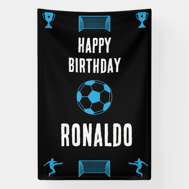 Soccer Football  Birthday  Banner (Vertical)