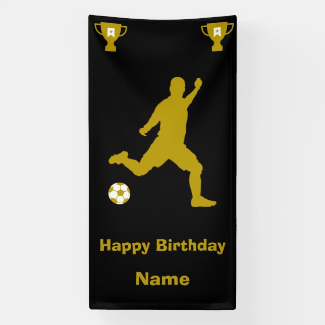 Soccer Football  Birthday  Banner (Vertical)