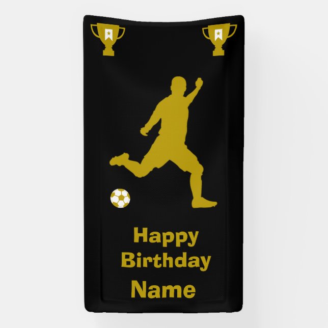 Soccer Football  Birthday  Banner (Vertical)