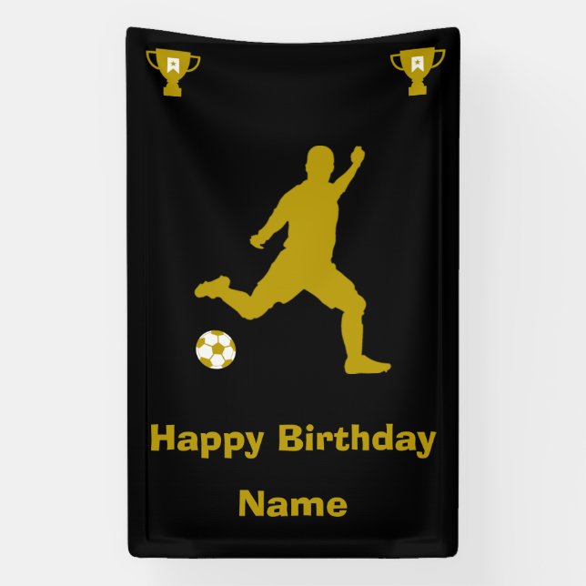 Soccer Football  Birthday  Banner (Vertical)