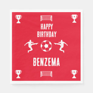 Soccer Football  Birthday  Banner Napkin