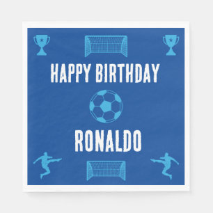 Soccer Football  Birthday  Banner Napkin