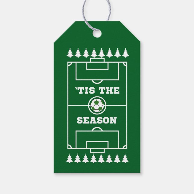 SOCCER FOOTBALL CHRISTMAS  GIFT TAGS (Front)