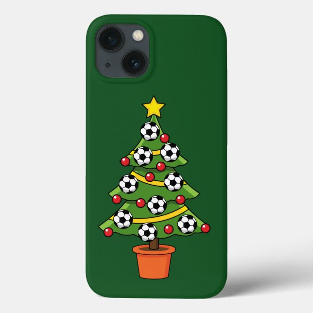 Soccer Football Christmas Tree Case-Mate iPhone Case (Back)