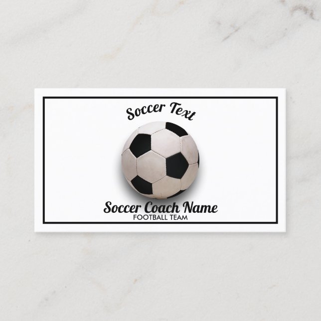 Soccer football coach manager business card (Front)