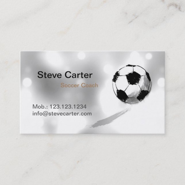 Soccer , Football Coach or Player Card (Front)