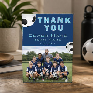Soccer Football Coach Team Photo Block