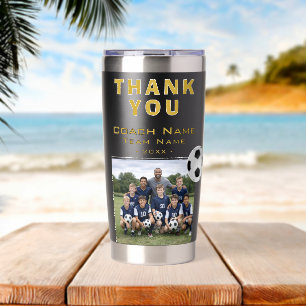 Soccer Football Coach Team Photo Insulated Tumbler