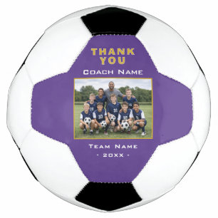 Soccer Football Coach Thank You Team Photo Ball
