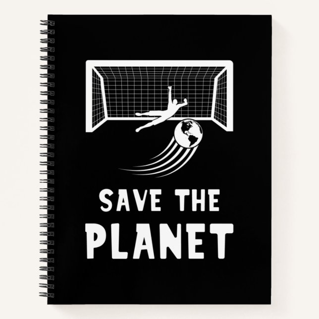 Soccer Football Earth Day Save The Planet Notebook (Front)