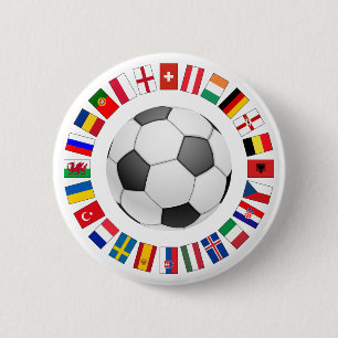 Soccer Football European Championship 2016 2 Inch Round Button